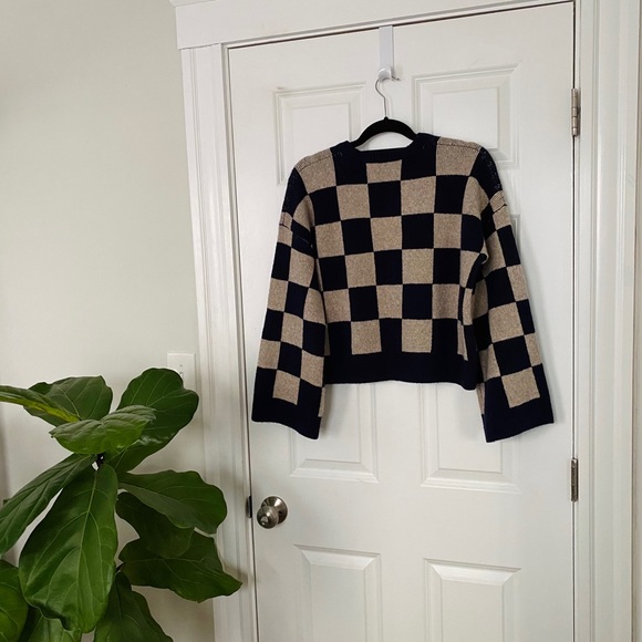 Madewell Cardiff Checkerboard Crewneck Sweater - Picture 5 of 6